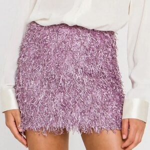 NEW Endless Rose Fringe Lavender Mini Skirt